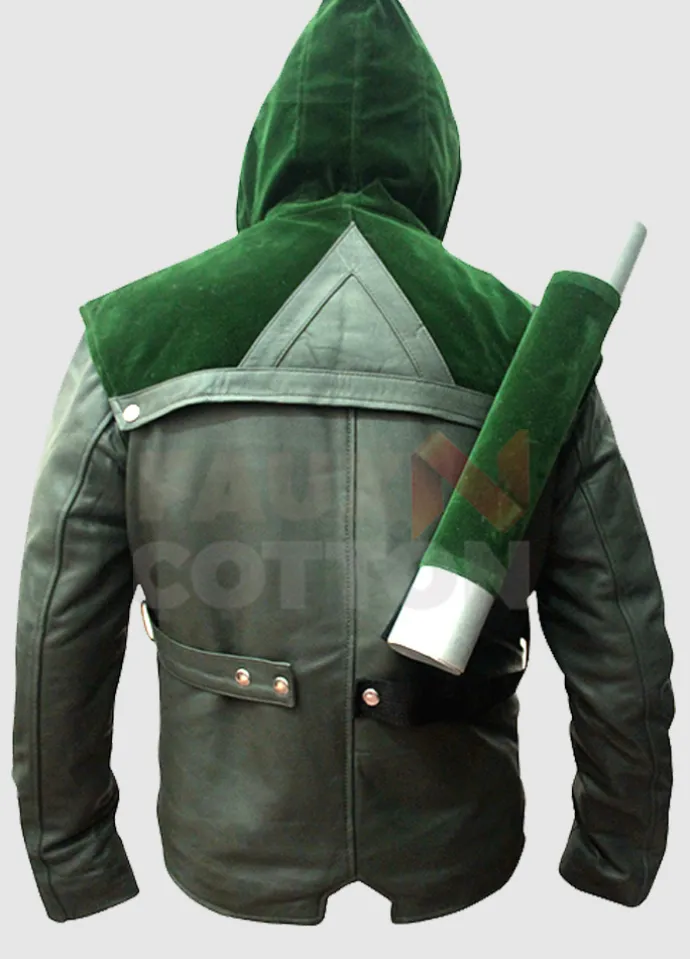 STEPHEN AMELL GREEN ARROW HOODED COSTUME JACKET
