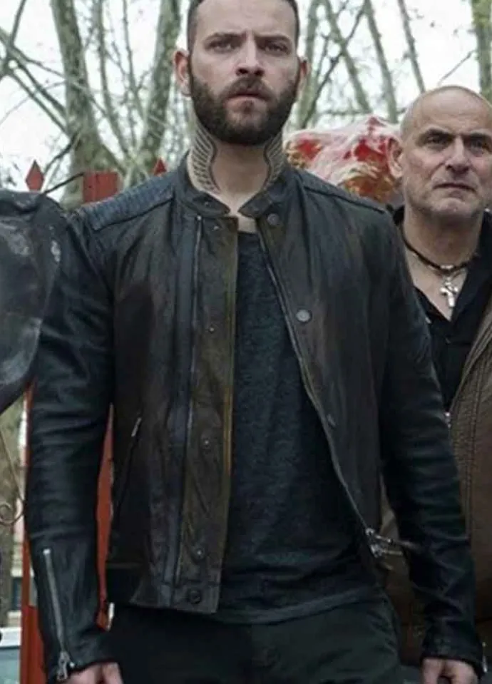 SUBURRA S03 (AURELIANO ADAMI) ALESSANDRO BORGHI LEATHER JACKET