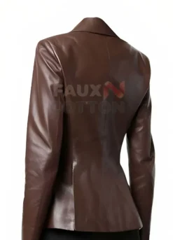 Succession Season 4 Sarah Snook (Shiv Roy) Leather Blazer