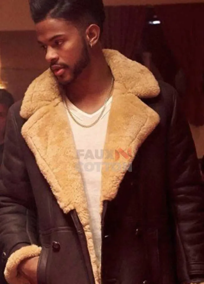 SUPERFLY (YOUNGBLOOD PRIEST) TREVOR JACKSON BROWN LEATHER COAT
