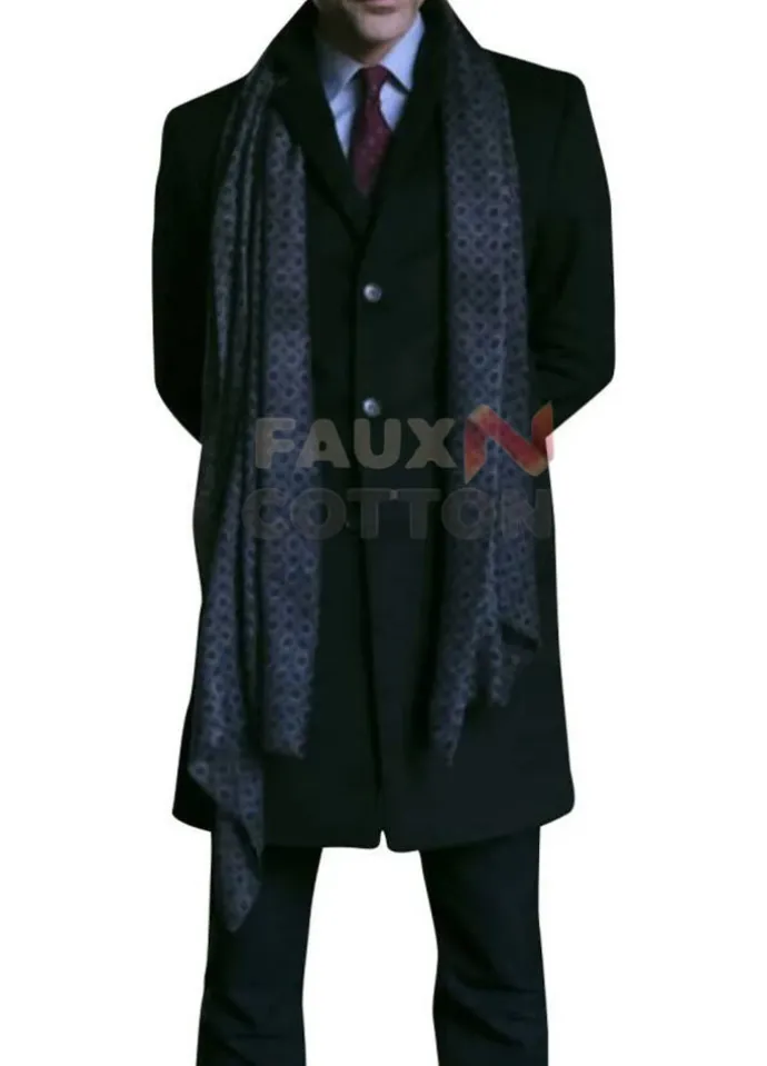 Superman & Lois Adam Rayner (Morgan Edge) Wool Trench Coat