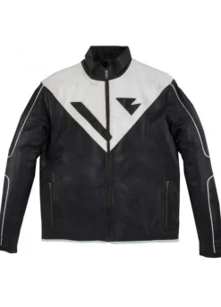 SUPERMAN BEYOND LEATHER BLACK AND WHITE  JACKET