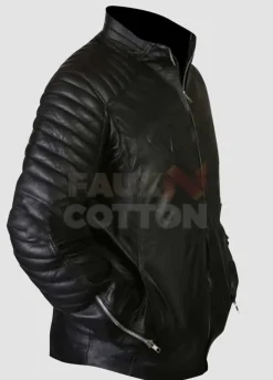 Superman Smallville Quilted Black Leather Jacket