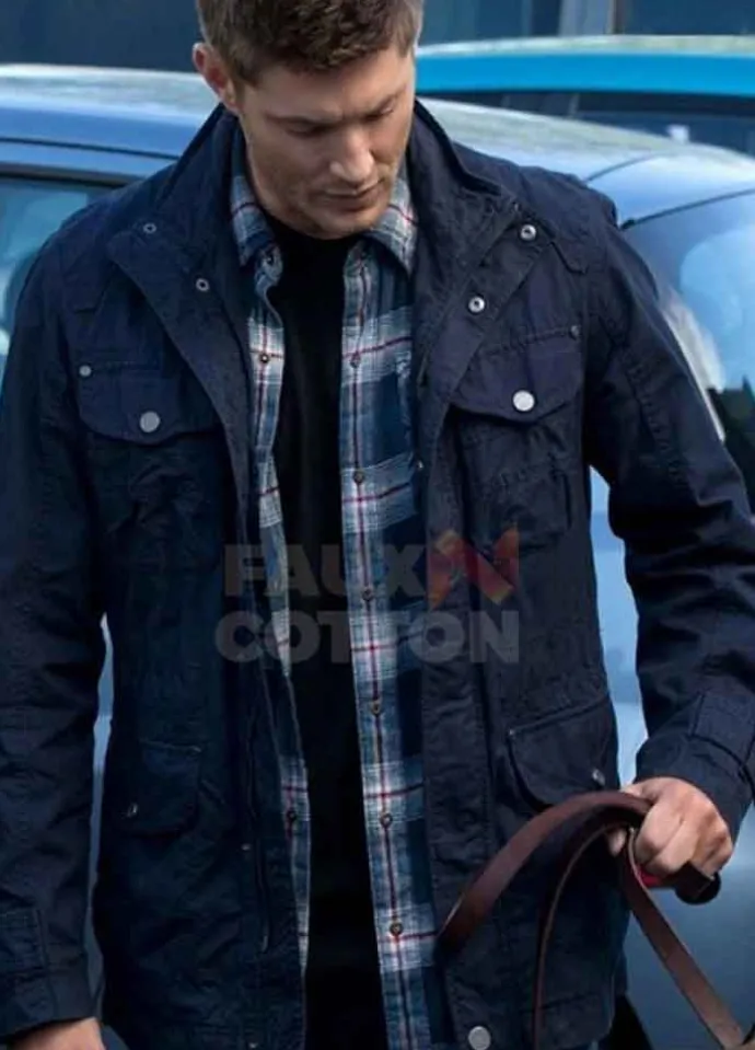 Supernatural Jensen Ackles Blue Cotton Jacket