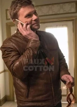 Supernatural Mark Pellegrino Brown Leather Jacket