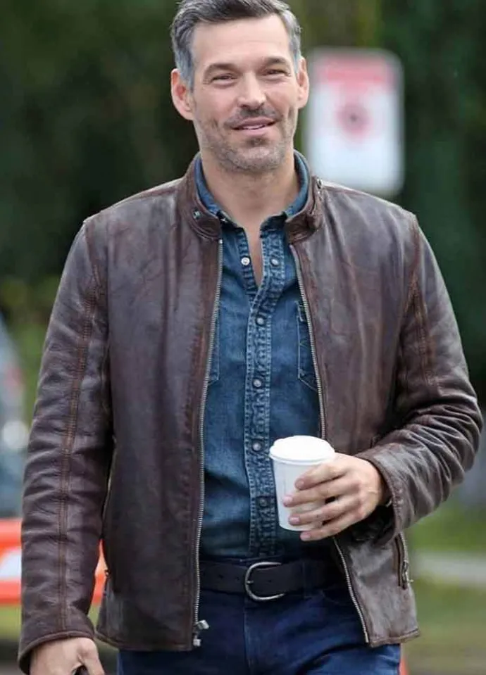 Take Two Eddie Cibrian (Eddie Valetik) Brown Leather Jacket