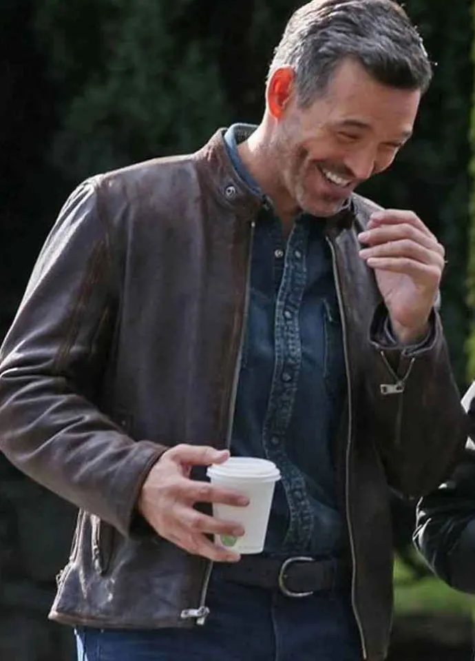 Take Two Eddie Cibrian (Eddie Valetik) Brown Leather Jacket