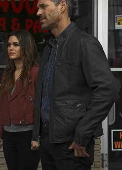 Take Two (Eddie Valetik) Eddie Cibrian Grey Leather Jacket