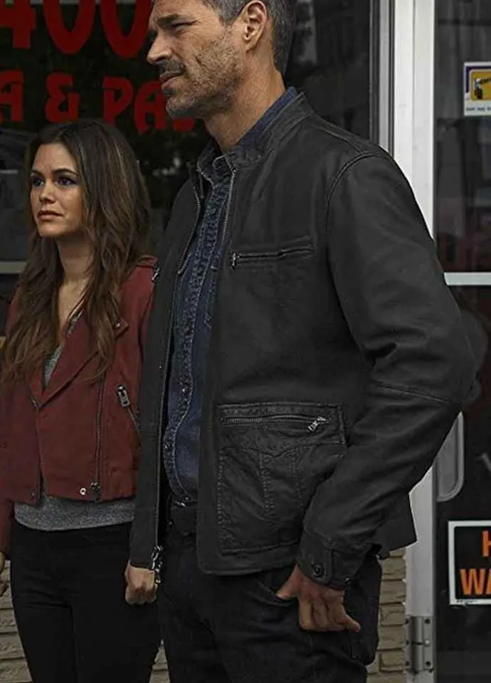 Take Two (Eddie Valetik) Eddie Cibrian Grey Leather Jacket