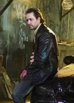Taylor Kitsch 21 Bridges Ray Black Leather Jacket
