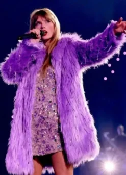Taylor Swift Tour Purple Fur Coat