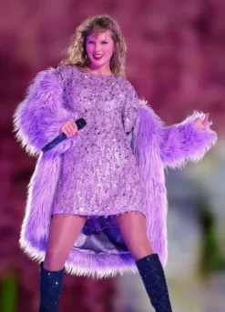 Taylor Swift Tour Purple Fur Coat