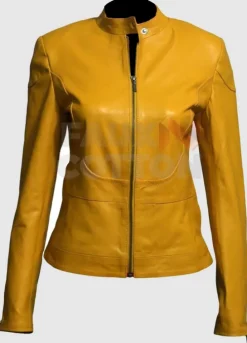 Teenage Mutant Ninja Turtles Megan Fox Yellow Leather Jacket