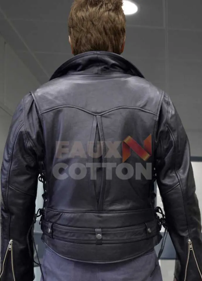 Terminator Arnold Schwarzenegger Biker Leather Jacket