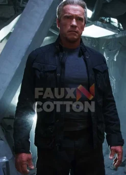 Terminator Dark Fate Arnold Schwarzenegger Cotton Jacket