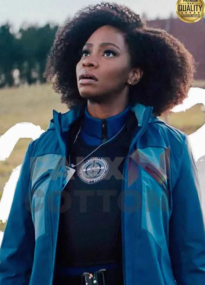 Teyonah Parris WandaVision Blue Cotton Jacket