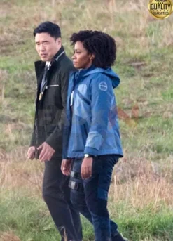 Teyonah Parris WandaVision Blue Cotton Jacket