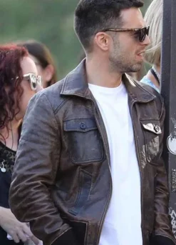 THE 355 SEBASTIAN STAN LEATHER JACKET