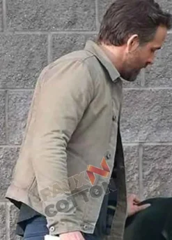 The Adam Project Ryan Reynolds (Adam) Beige Cotton Jacket