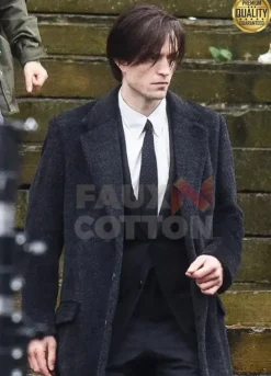 The Batman 2022 Bruce Wayne Black Wool Coat