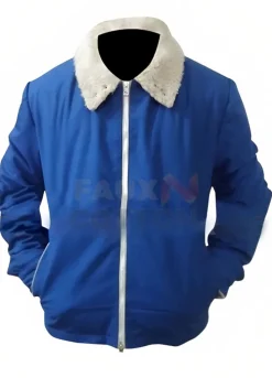 The Drop Bob Saginowski (Tom Hardy) Blue Fur Jacket