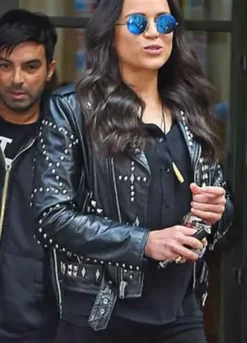 The Fast Saga Michelle Rodriguez (Letty Ortiz) Studded Leather Jacket