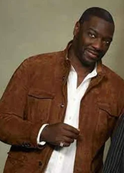THE FIX (SEVVY JOHNSON) ADEWALE AKINNUOYE-AGBAJE BROWN JACKET