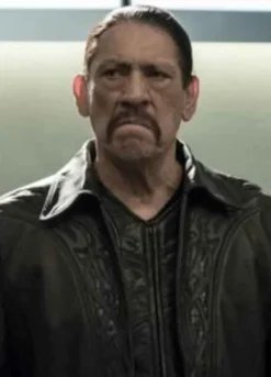 THE FLASH (BREACHER) DANNY TREJO BLACK LEATHER COAT