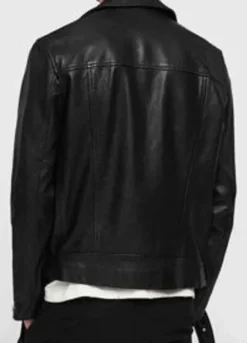 THE FLASH ELSEWORLDS (BARRY ALLEN) GRANT GUSTIN BLACK LEATHER JACKET