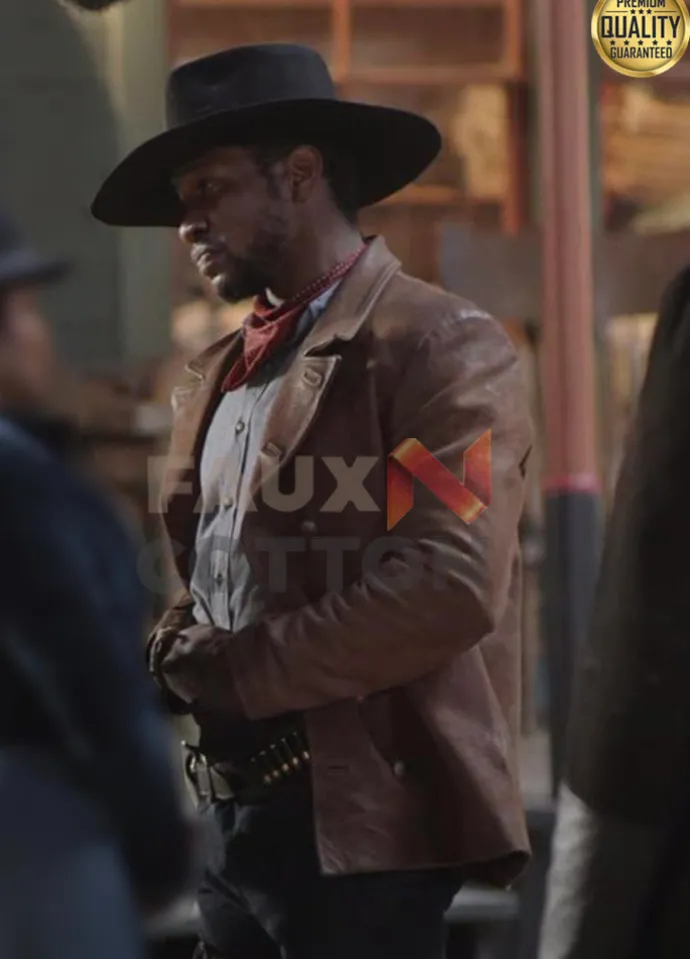 The Harder They Fall 2021 Rufus Buck Brown Leather Jacket