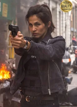 The Hitman's Bodyguard Elodie Yung ( Amelia Roussel ) Leather Jacket