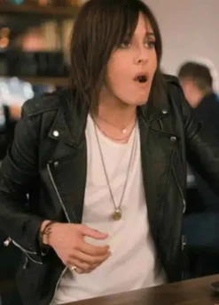 THE L WORD GENERATION Q SHANE MCCUTCHEON BLACK LEATHER JACKET