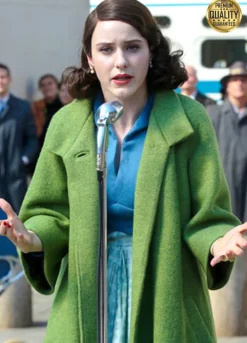 The Marvelous Mrs. Maisel Rachel Brosnahan Green Trench Coat