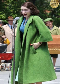 The Marvelous Mrs. Maisel Rachel Brosnahan Green Trench Coat