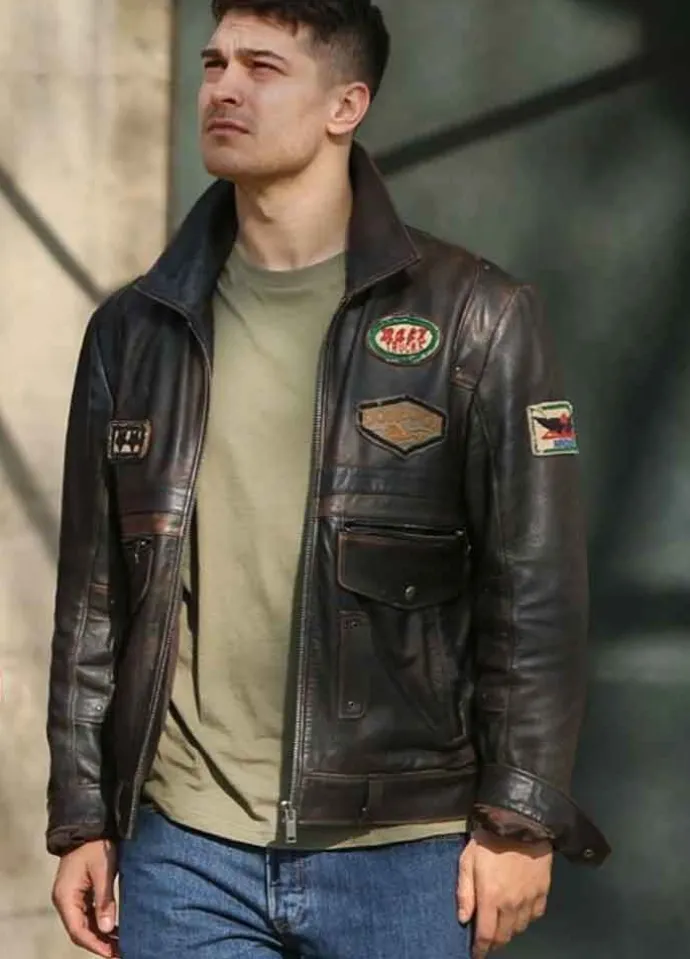 THE PROTECTOR (HAKAN DEMIR) CAGATAY ULUSOY BROWN LEATHER JACKET