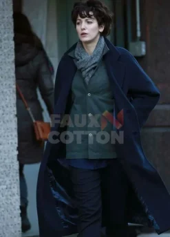 The Rhythm Section Blake Lively  (Stephanie Patrick) Blue Wool Coat