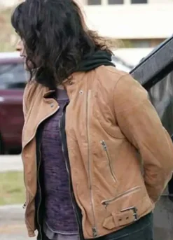 THE ROOKIE (EVE HARLOW) BIANCA WINDLE LEATHER JACKET