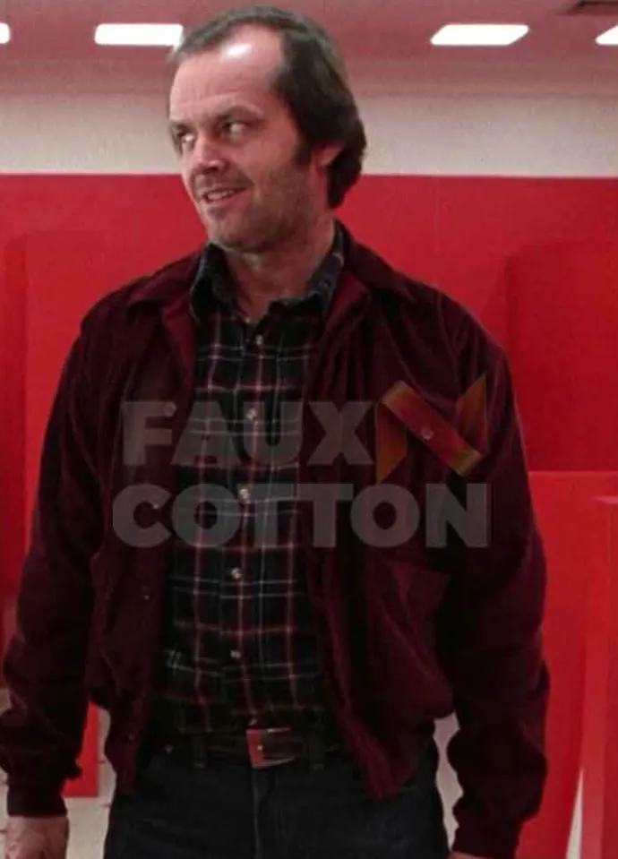 The Shining Jack Nicholson ( Jack Torrance ) Red Bomber Jacket