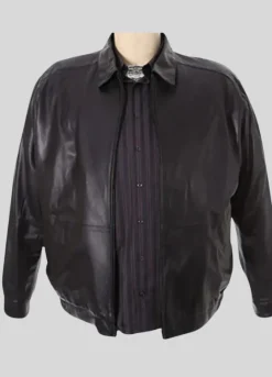 THE SOPRANOS JAMES GANDOLFINI (TONY) BLACK LEATHER JACKET