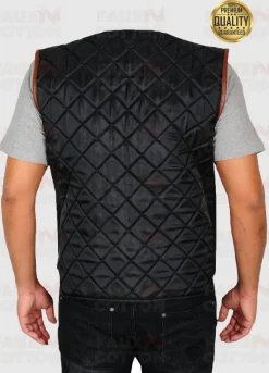 THE WALKING DEAD DAVID MORRISSEY ( GOVERNOR ) QUILTED LEATHER VEST