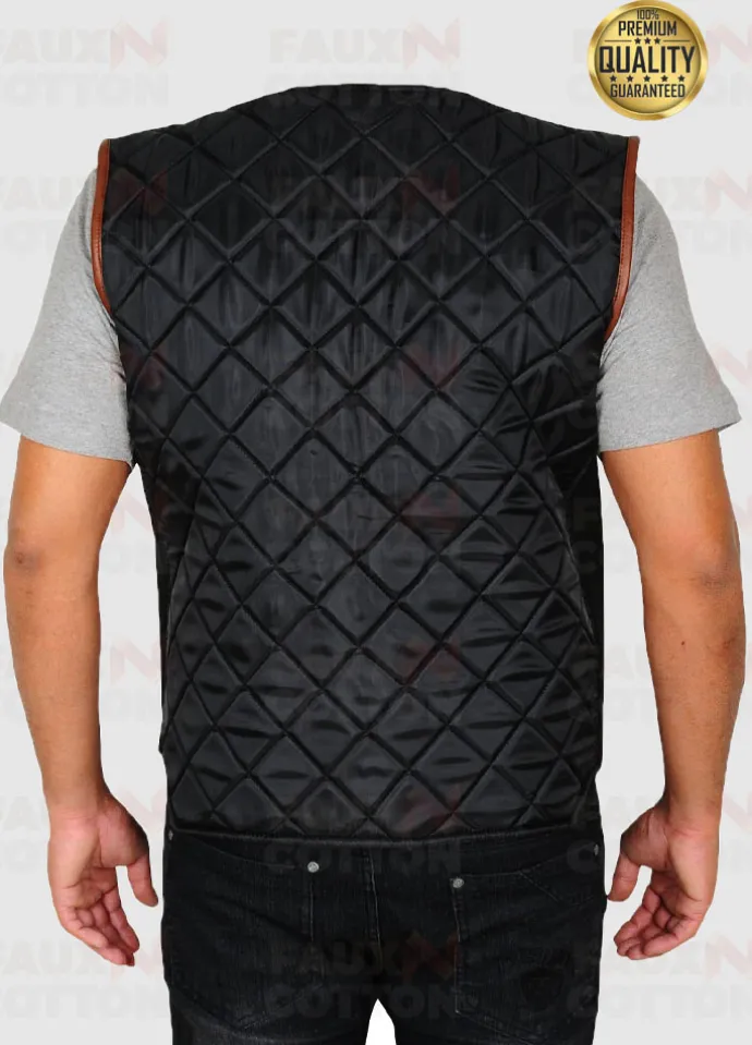 THE WALKING DEAD DAVID MORRISSEY ( GOVERNOR ) QUILTED LEATHER VEST