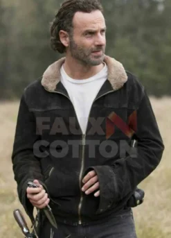 The Walking Dead (Rick Grimes) Andrew Lincoln Suede Leather Jacket