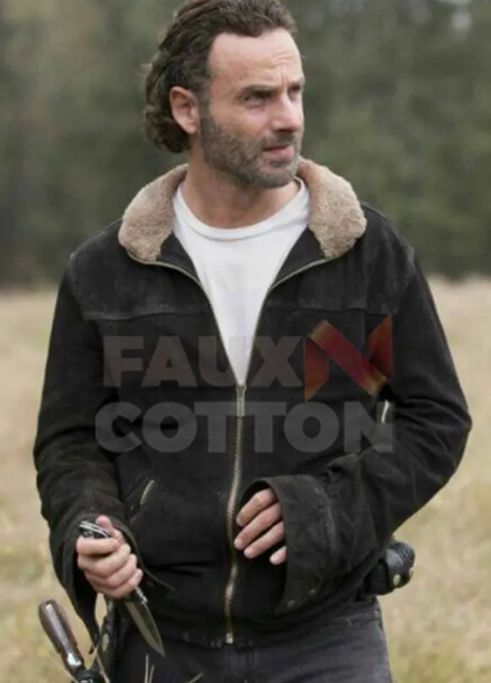 The Walking Dead (Rick Grimes) Andrew Lincoln Suede Leather Jacket