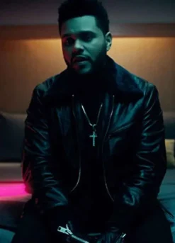 THE WEEKND STARBOY (DAFT PUNK) BLACK LEATHER JACKET