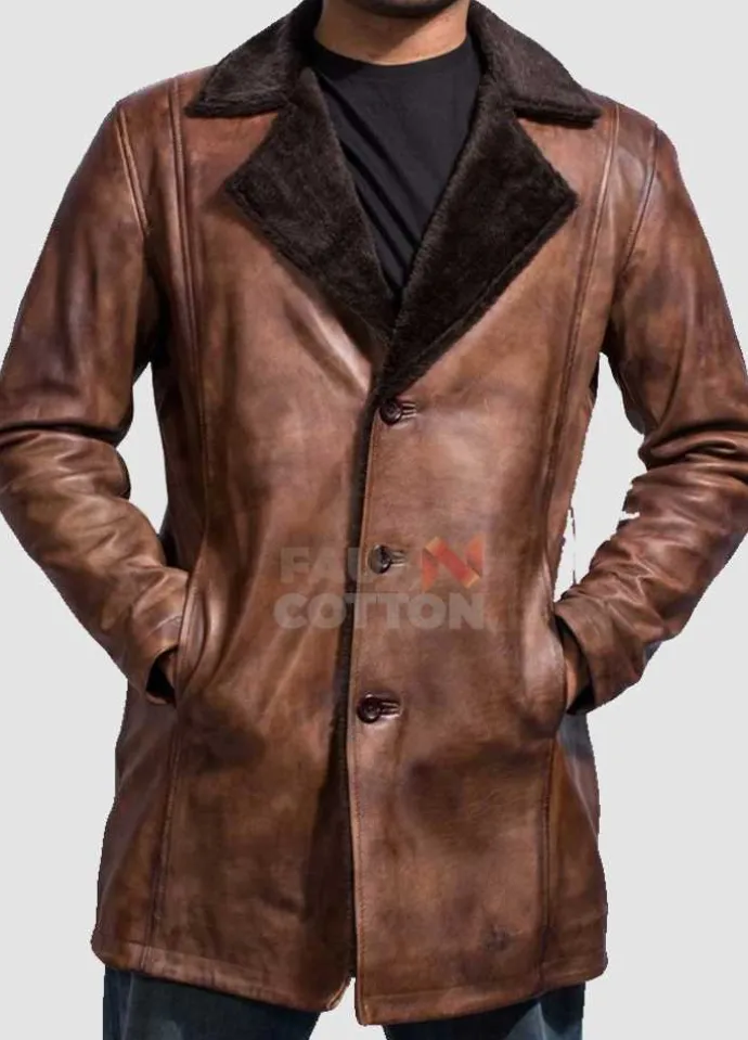 The Wolverine Hugh Jackman Brown Fur Trench Coat