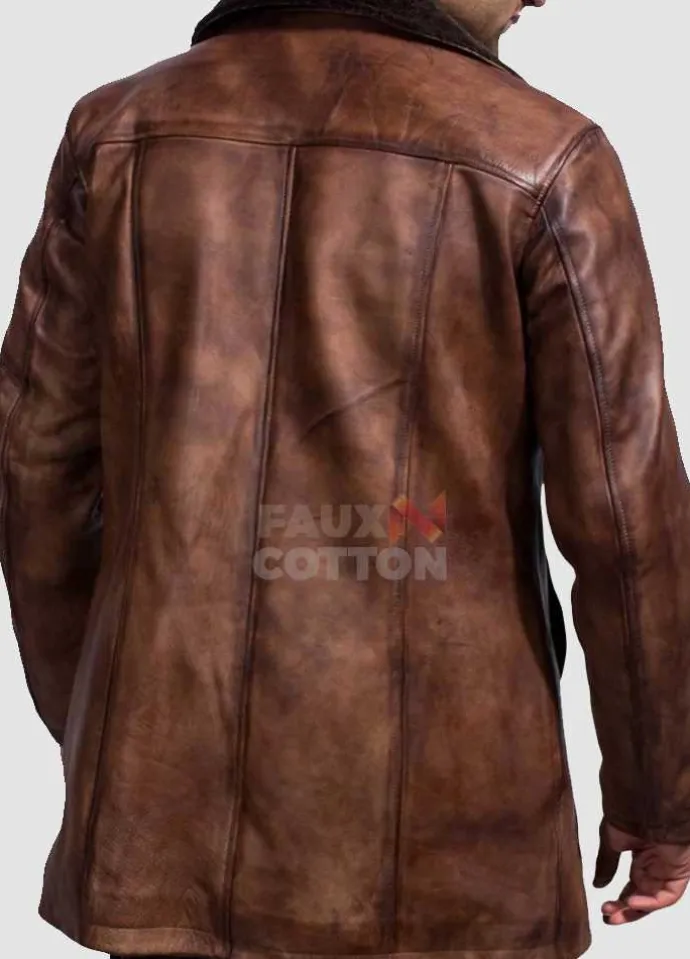 The Wolverine Hugh Jackman Brown Fur Trench Coat