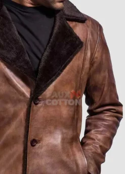The Wolverine Hugh Jackman Brown Fur Trench Coat