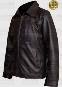 Tim Blake Nelson Watchmen Looking Glass Brown Leather Jacket