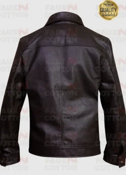 Tim Blake Nelson Watchmen Looking Glass Brown Leather Jacket