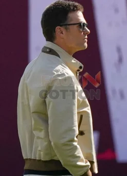 Tom Brady White Cotton Jacket For Men's